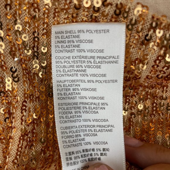 Free People Ta Da Sequin Tank Top in Gold Size Large NWT - Picture 8 of 8